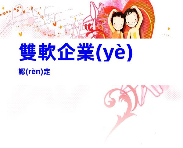 雙軟企業(yè)認(rèn)定